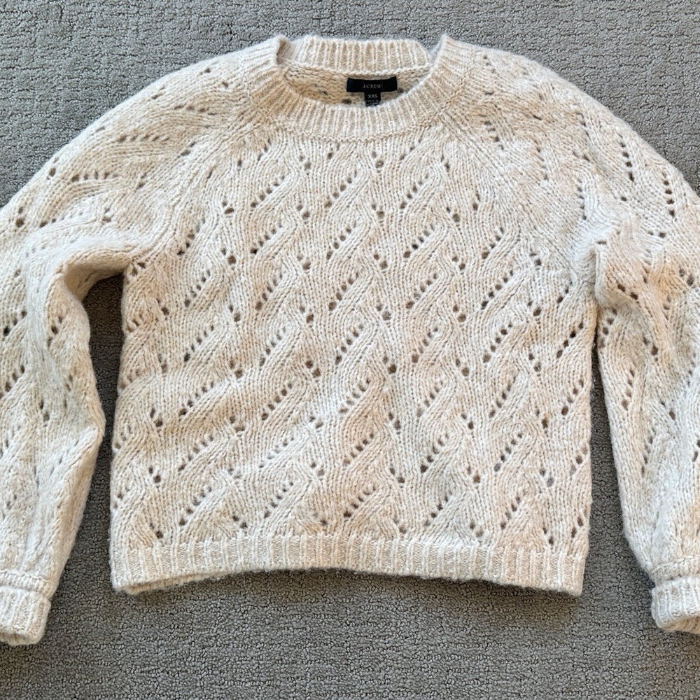 J. Crew Cream Knit Sweater